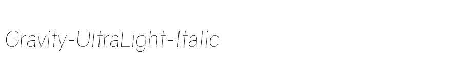 font Gravity-UltraLight-Italic download