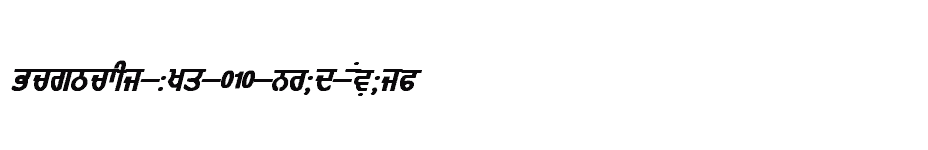 font Gurmukhi-Lys-010-Bold-Italic download