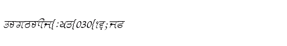 font Gurmukhi-Lys-030-Italic download