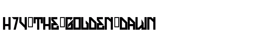 font H74-The-Golden-Dawn download