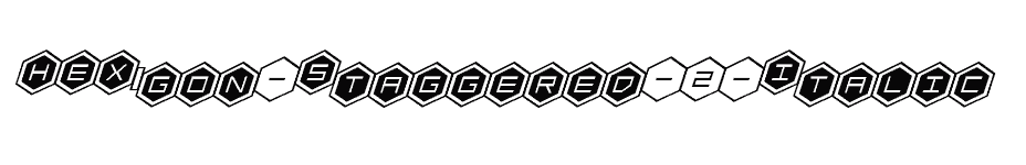 font HEX:gon-Staggered-2-Italic download