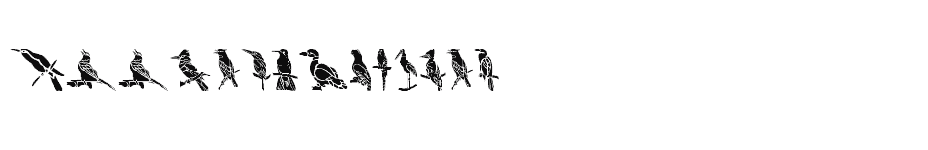 font HFF-Bird-Stencil download