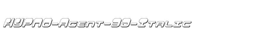 font HYPNO-Agent-3D-Italic download