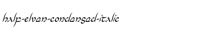font Half-Elven-Condensed-Italic download