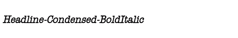 font Headline-Condensed-BoldItalic download
