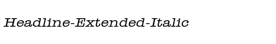 font Headline-Extended-Italic download