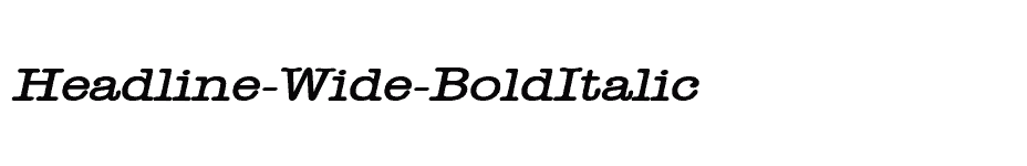 font Headline-Wide-BoldItalic download
