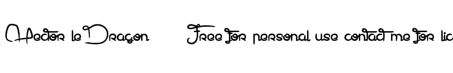font Hector-le-Dragon------Free-for-personal-use-contact-me-for-license download