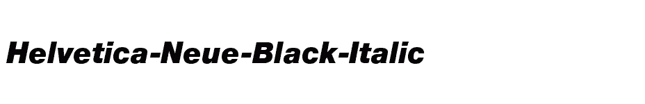 font Helvetica-Neue-Black-Italic download