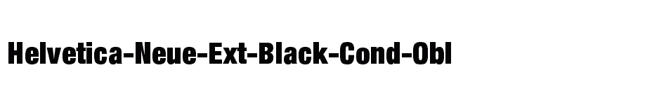 font Helvetica-Neue-Ext-Black-Cond-Obl download