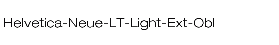 font Helvetica-Neue-LT-Light-Ext-Obl download
