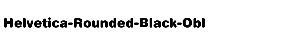 font Helvetica-Rounded-Black-Obl download