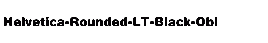 font Helvetica-Rounded-LT-Black-Obl download