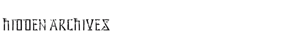 font Hidden-Archives download
