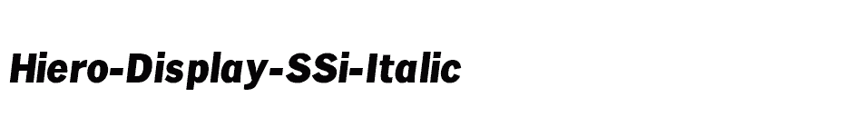 font Hiero-Display-SSi-Italic download