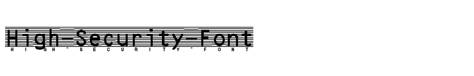 font High-Security-Font download