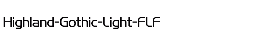 font Highland-Gothic-Light-FLF download