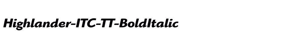 font Highlander-ITC-TT-BoldItalic download