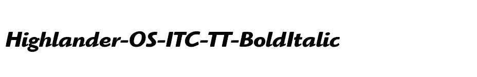 font Highlander-OS-ITC-TT-BoldItalic download
