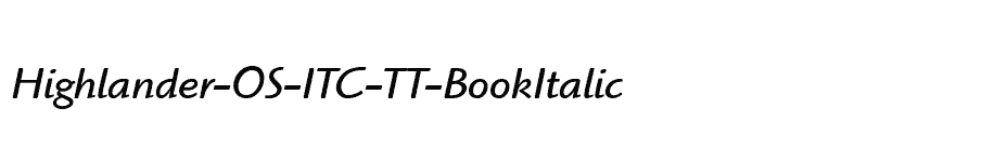 font Highlander-OS-ITC-TT-BookItalic download
