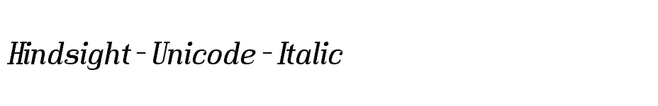 font Hindsight-Unicode-Italic download