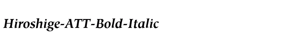 font Hiroshige-ATT-Bold-Italic download