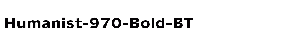 font Humanist-970-Bold-BT download
