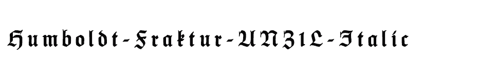 font Humboldt-Fraktur-UNZ1L-Italic download