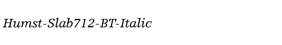 font Humst-Slab712-BT-Italic download