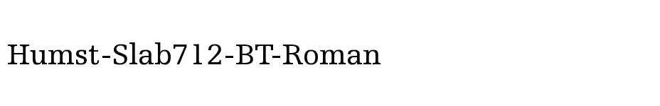 font Humst-Slab712-BT-Roman download