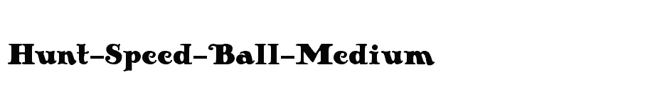 font Hunt-Speed-Ball-Medium download