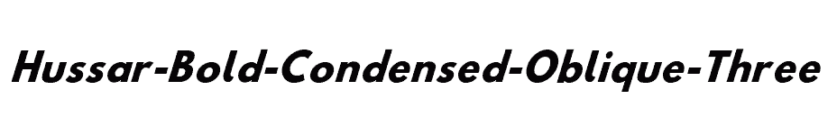 font Hussar-Bold-Condensed-Oblique-Three download