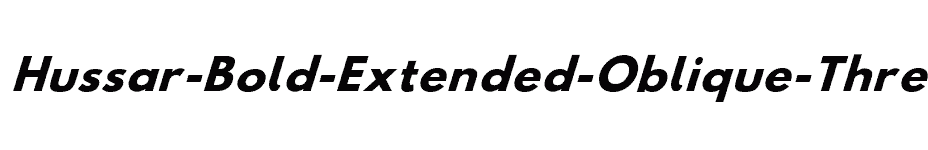 font Hussar-Bold-Extended-Oblique-Three download