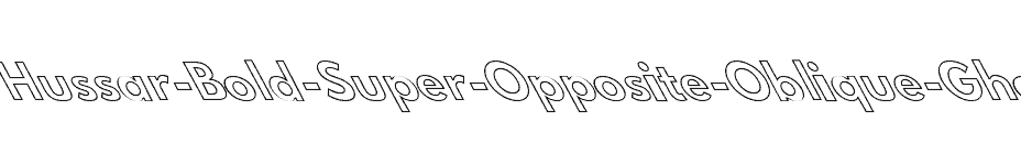 font Hussar-Bold-Super-Opposite-Oblique-Ghost download