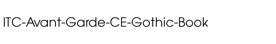 font ITC-Avant-Garde-CE-Gothic-Book download