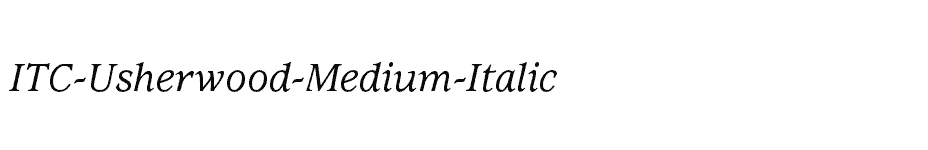 font ITC-Usherwood-Medium-Italic download