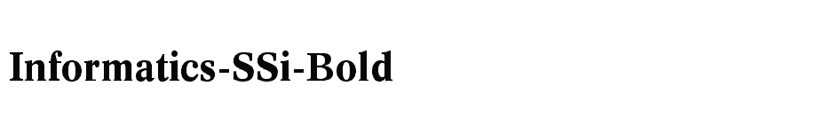 font Informatics-SSi-Bold download