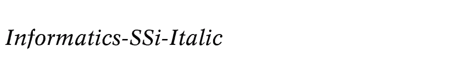 font Informatics-SSi-Italic download