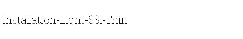 font Installation-Light-SSi-Thin download