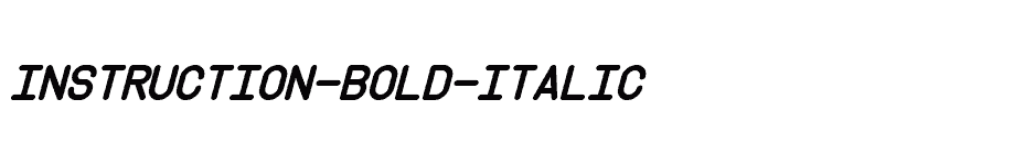 font Instruction-Bold-Italic download