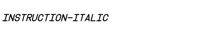 font Instruction-Italic download