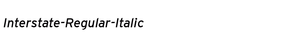 font Interstate-Regular-Italic download