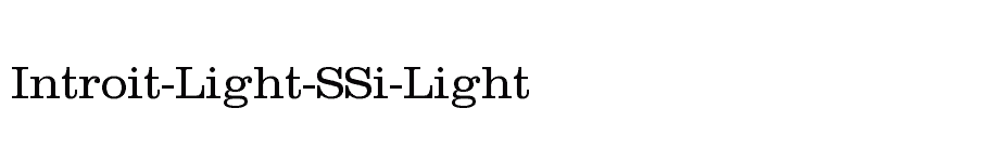 font Introit-Light-SSi-Light download