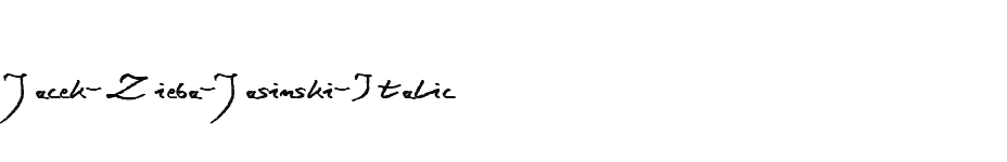 font Jacek-Zieba-Jasinski-Italic download