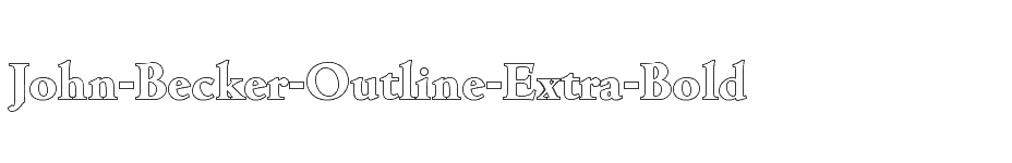 font John-Becker-Outline-Extra-Bold download