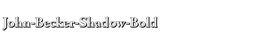 font John-Becker-Shadow-Bold download