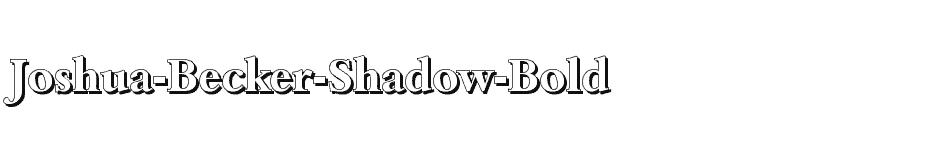 font Joshua-Becker-Shadow-Bold download