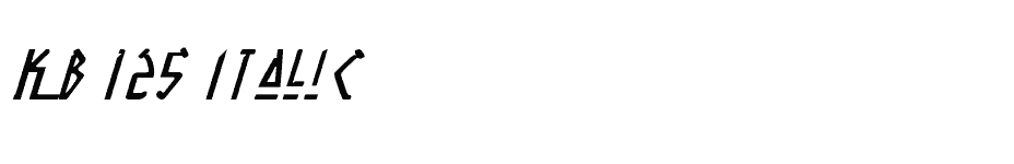 font KB-125-Italic download