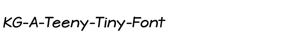 font KG-A-Teeny-Tiny-Font download