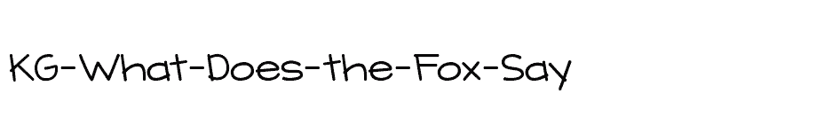 font KG-What-Does-the-Fox-Say download